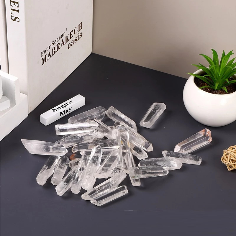 天然白水晶柱六稜柱單
